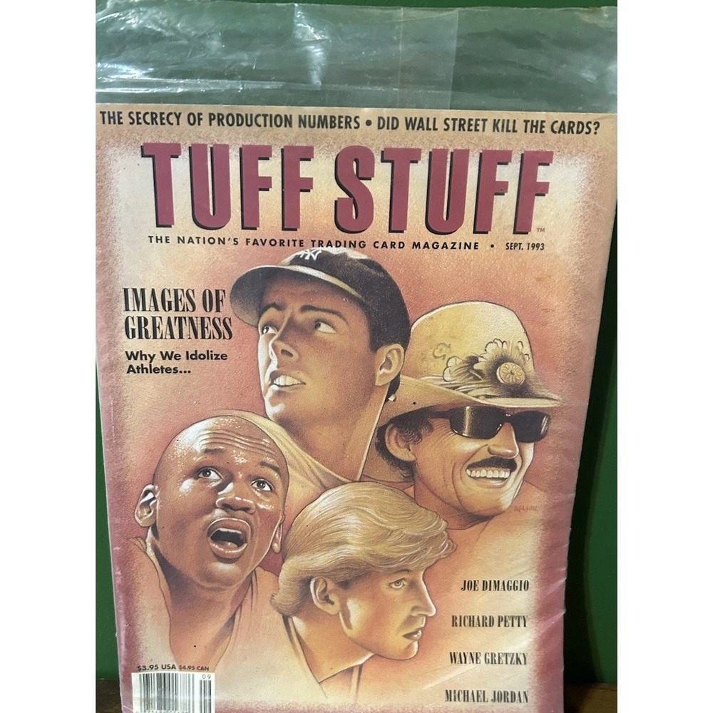 Tuff Stuff Magazine Sept 1993 Sealed Jordan Gretzky w/ Playoff Cards